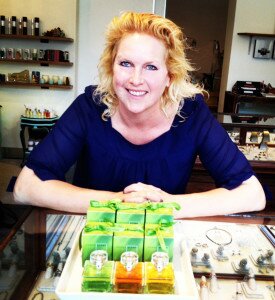 Dannielle Sergent with perfumes